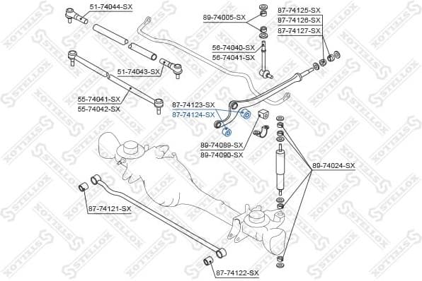 Mounting, control/trailing arm 87-74124-SX - image 2