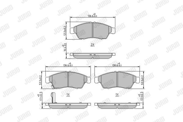 Brake Pad Set, disc brake 572545J
