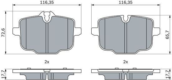 Brake Pad Set, disc brake 0 986 424 922