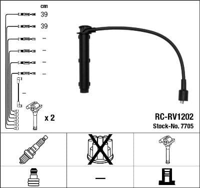 Ignition Cable Kit RC-RV1202
