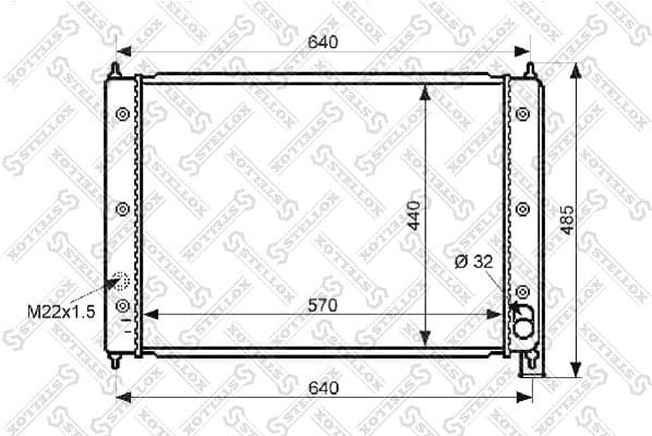 Radiator, engine cooling 10-25042-SX