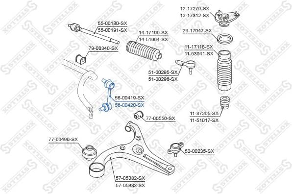 Link/Coupling Rod, stabiliser bar 56-00420-SX
