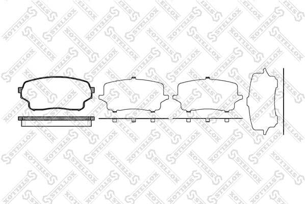 Brake Pad Set, disc brake 1177 001B-SX