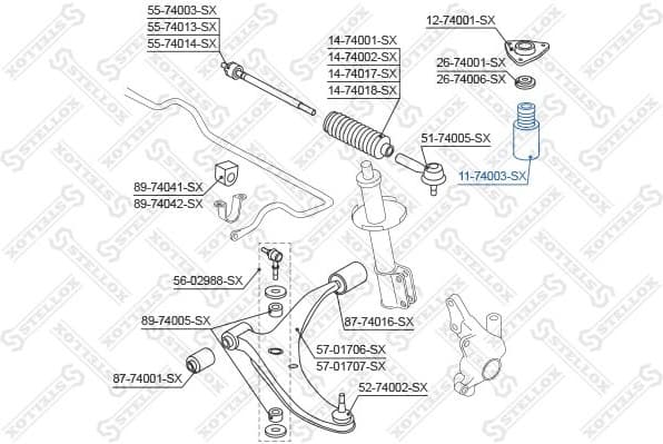 Protective Cap/Bellow, shock absorber 11-74003-SX - image 2