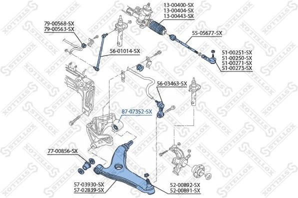 Mounting, control/trailing arm 87-07352-SX - image 2