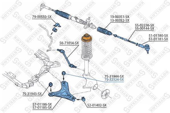 Mounting, control/trailing arm 75-32324-SX - image 2