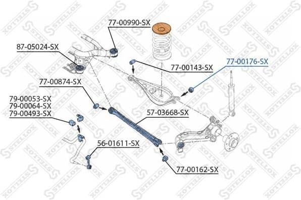 Mounting, control/trailing arm 77-00176-SX - image 2