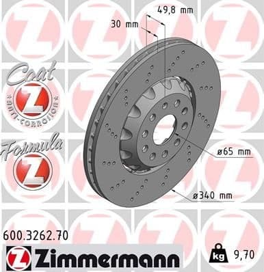 Brake Disc FORMULA Z BRAKE DISC 600.3262.70