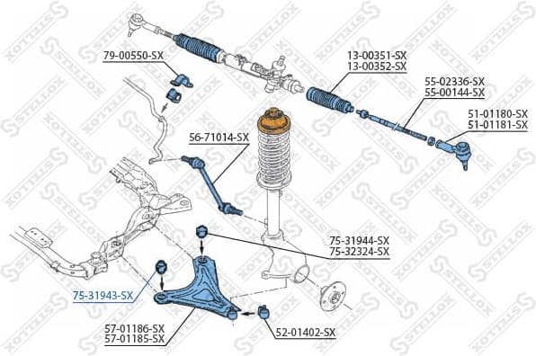 Mounting, control/trailing arm 75-31943-SX - image 2