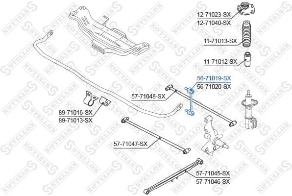 Link/Coupling Rod, stabiliser bar 56-71019-SX - image 2