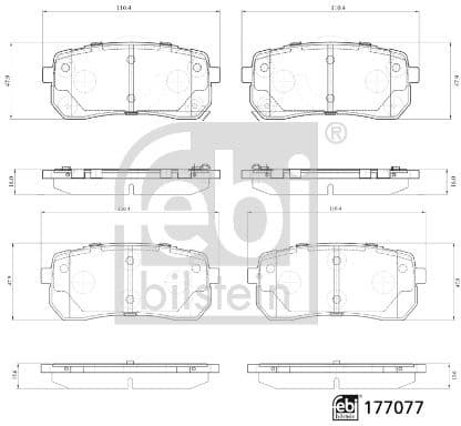 Brake Pad Set, disc brake 177077