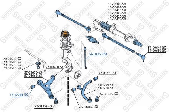 Mounting, control/trailing arm 72-12244-SX - image 2