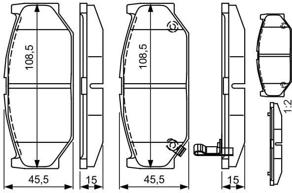 Brake Pad Set, disc brake 0986495308