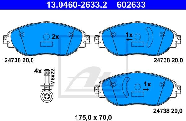 Brake Pad Set, disc brake 13046026332