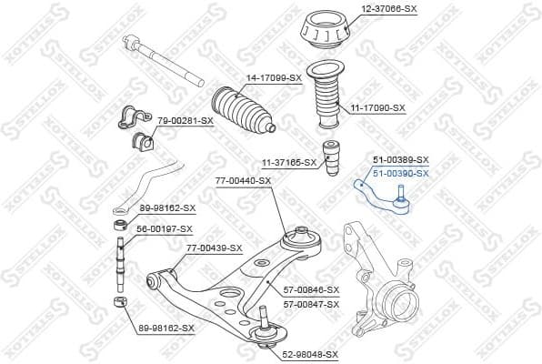 Tie Rod End 51-00390-SX