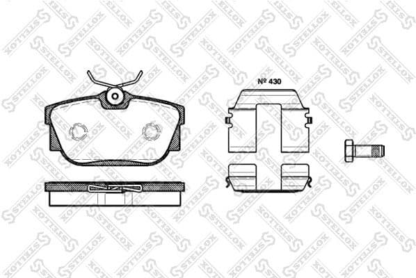 Brake Pad Set, disc brake 778 010B-SX
