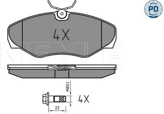 Brake Pad Set, disc brake MEYLE-PD: Advanced performance and design. 025 230 9918/PD