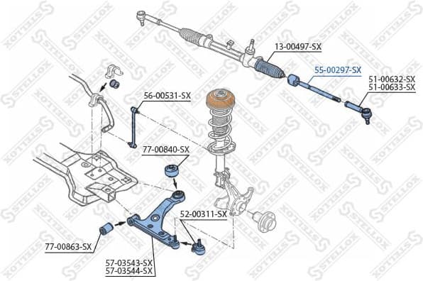 Inner Tie Rod 55-00297-SX