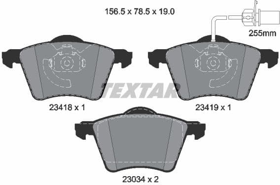 Brake Pad Set, disc brake Q+ 2341801