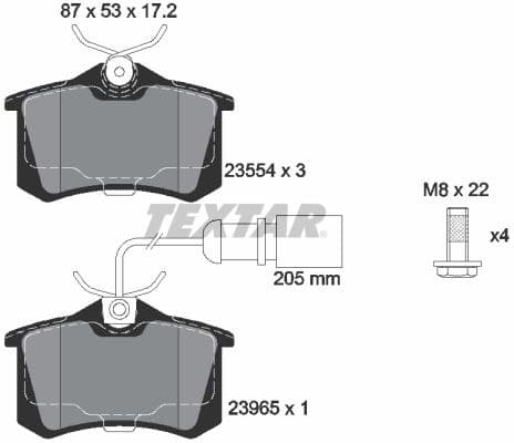 Brake Pad Set, disc brake 2355403