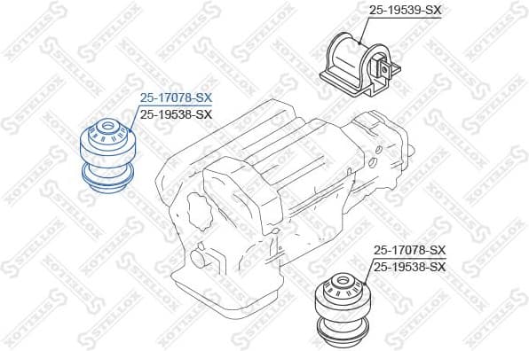 Mounting, engine 25-17078-SX