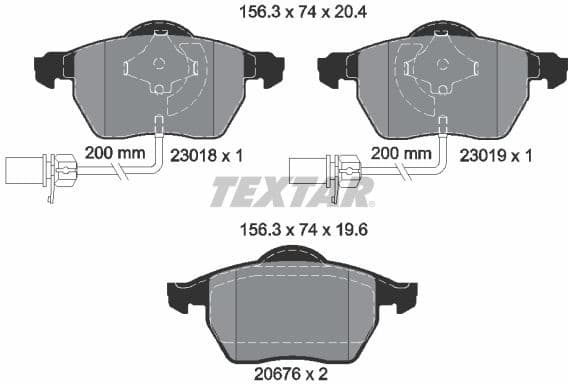 Brake Pad Set, disc brake Q+ 2301802