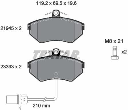 Brake Pad Set, disc brake Q+ 2194504