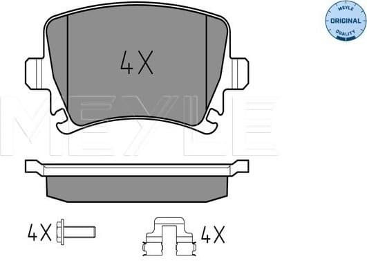 Brake Pad Set, disc brake MEYLE-ORIGINAL: True to OE. 025 239 1417