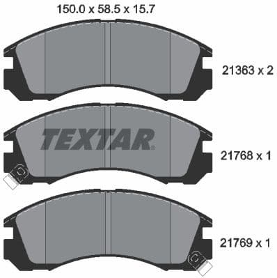 Brake Pad Set, disc brake 2136301