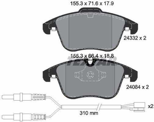 Brake Pad Set, disc brake Q+ 2433201