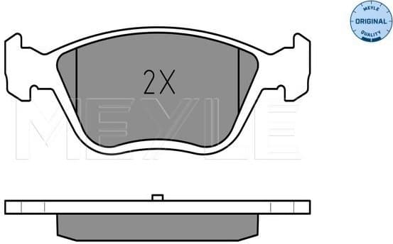 Brake Pad Set, disc brake MEYLE-ORIGINAL: True to OE. 025 232 8919/W