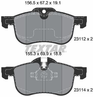Brake Pad Set, disc brake Q+ 2311203