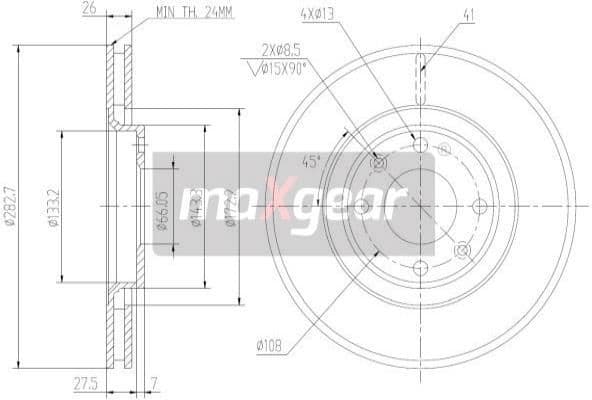Brake Disc 19-0807 - image 2