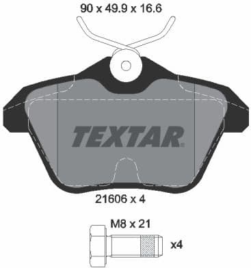 Brake Pad Set, disc brake 2160601