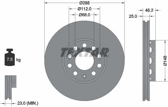 Brake Disc PRO+ 92057605