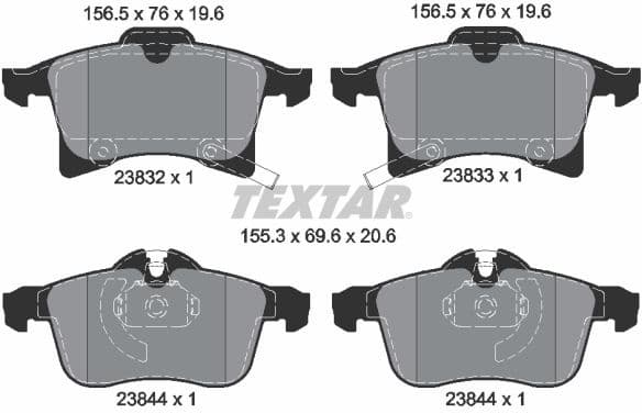 Brake Pad Set, disc brake Q+ 2383201