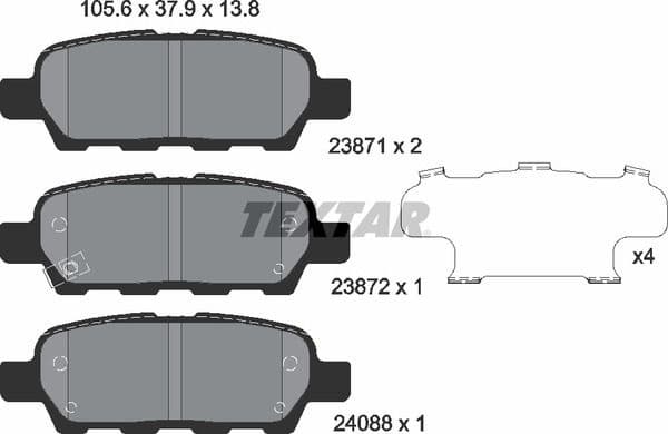Brake Pad Set, disc brake 2387101