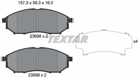 Brake Pad Set, disc brake 2369801