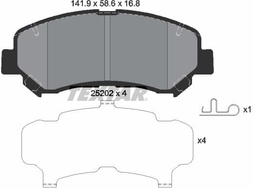 Brake Pad Set, disc brake 2520201