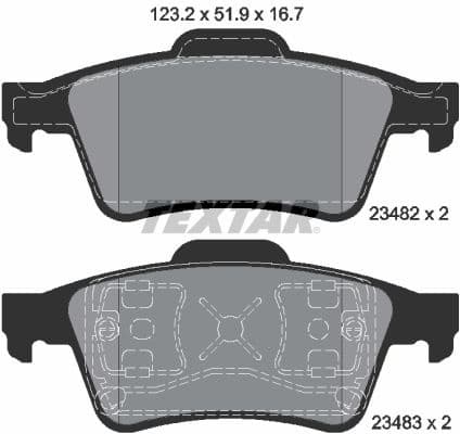 Brake Pad Set, disc brake 2348202