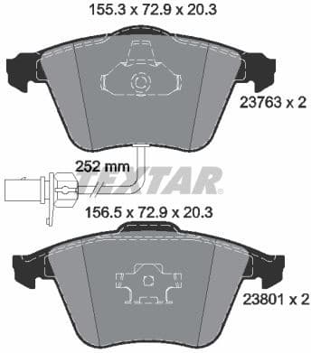 Brake Pad Set, disc brake Q+ 2376302