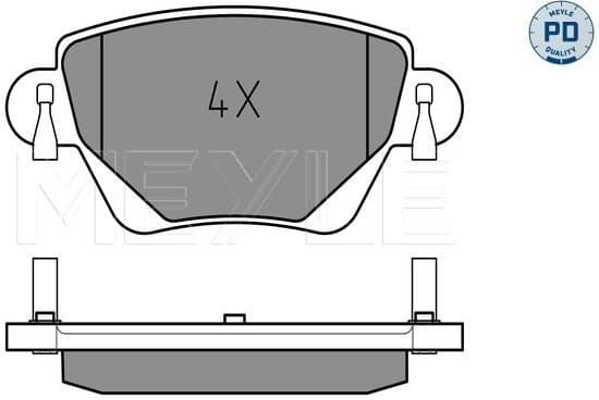 Brake Pad Set, disc brake MEYLE-PD: Advanced performance and design. 025 235 5717/PD