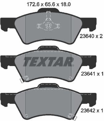 Brake Pad Set, disc brake 2364001