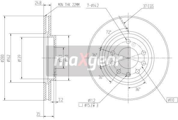 Brake Disc 19-0804 - image 2