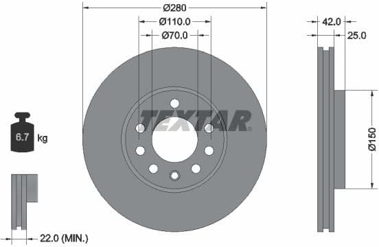 Brake Disc PRO 92091903