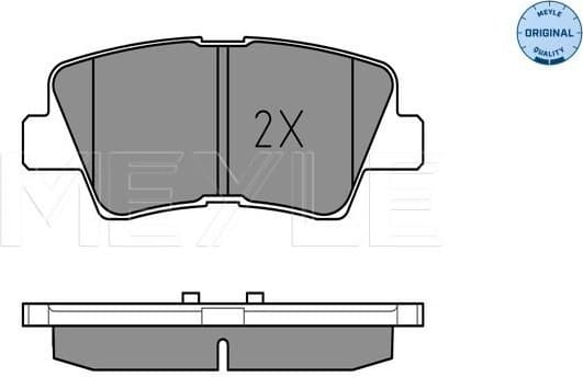 Brake Pad Set, disc brake MEYLE-ORIGINAL: True to OE. 025 253 3715/W - image 2