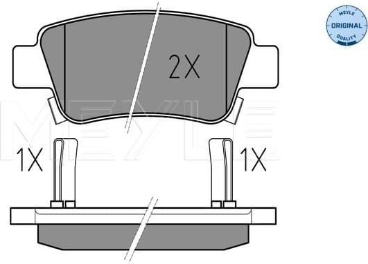 Brake Pad Set, disc brake MEYLE-ORIGINAL: True to OE. 025 246 3516/W