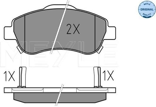 Brake Pad Set, disc brake MEYLE-ORIGINAL: True to OE. 025 246 3819/W