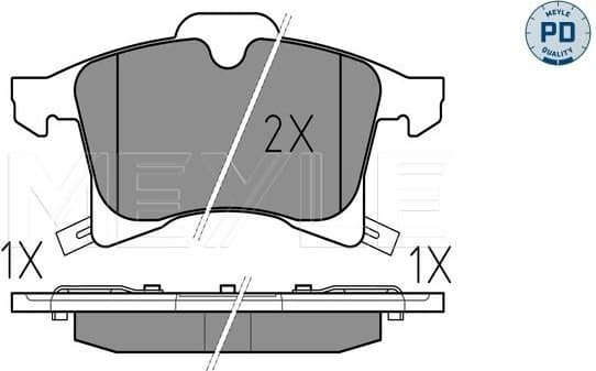 Brake Pad Set, disc brake MEYLE-PD: Advanced performance and design. 025 283 3219/PD - image 2