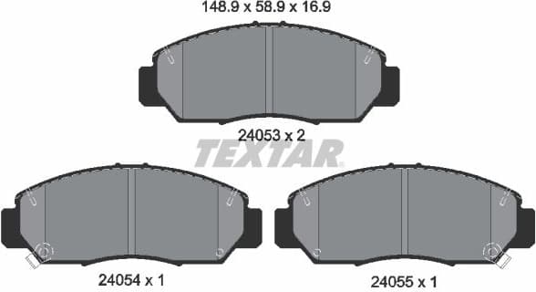 Brake Pad Set, disc brake 2405301